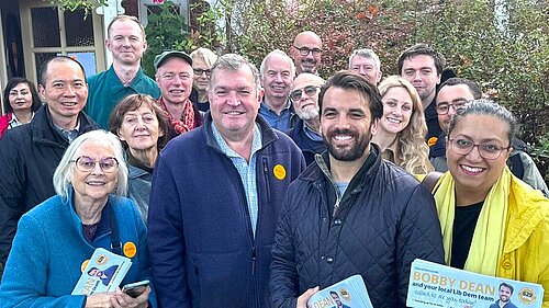 Lib Dem campaigners at an action day