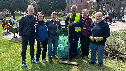 Community cares for Wallington Library Gardens