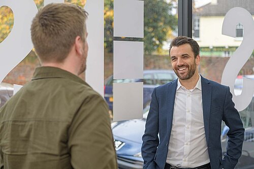 Bobby speaking to local charity