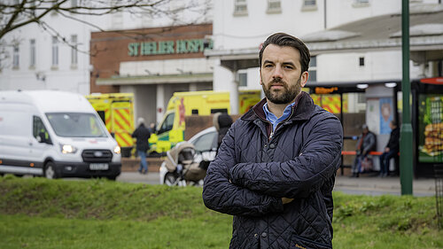 Bobby Dean MP St Helier Hospital